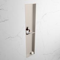 MONDIAZ EASY Nis 89,5x29,5cm in solid surface kleur Linen | Linen. 2 vakken geschikt voor in- of opbouw - thumbnail