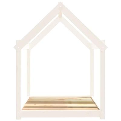 Hondenmand 111x80x100 cm massief grenenhout wit