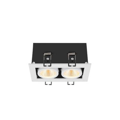 SLV Vierkante led inbouwspotKadux Double 2x Led - wit - 3000K - 1007560