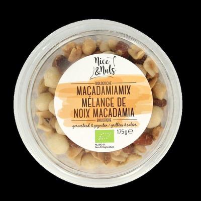 Nice & Nuts Macadamia mix met zeezout geroosterd bio 175 Gram