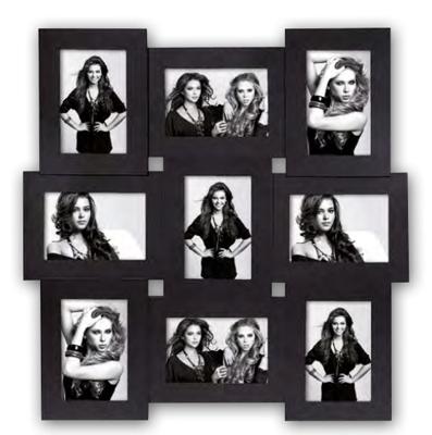 Zep fotolijst af33b vicenza black voor 9 foto&apos;s