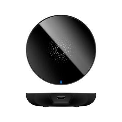 Draadloze oplader rond - 7 Watt - 2000mA - 5V - Oplaadstation - plat model - inductietechniek - Zwart Draadloze oplader rond - 7 Watt - 2000mA - 5V - Oplaadstation - plat model - inductietechniek - Zwart