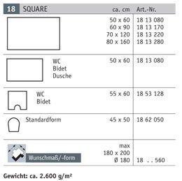 Rhomtuft Badmat Square 60x90cm stone
