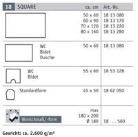 Rhomtuft Badmat Square 60x90cm stone - thumbnail