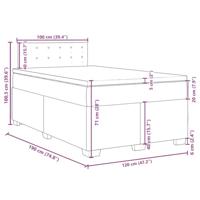 Boxspring met matras kunstleer grijs 120x190 cm - thumbnail