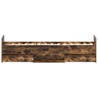 Bedframe met hoofd- en voeteneinde gerookt eiken 75x190 cm - thumbnail
