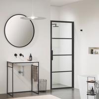 Sealskin Soho 1-delige deur rechter versie 90x210cm zwart-helder glas CKB200906195100 - thumbnail