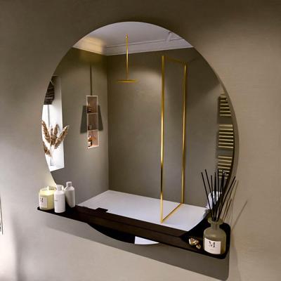 MONDIAZ SPOT spiegel rond 120cm met Spiegelplanchet kleur Urban. MONDIAZ SPOT spiegel rond 120cm met Spiegelplanchet kleur Urban.