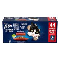Felix Elke Dag Feest Farm Selectie met rund, kip, eend, lam in gelei natvoer kat (jumbopack) Per doos (44 x 85 g) - thumbnail