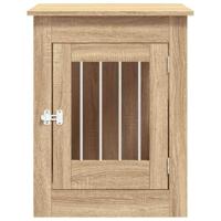 Hondenbench 55 x 80 x 68 cm bewerkt hout sonoma eikenkleurig - thumbnail