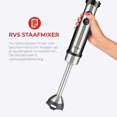 Classic Staafmixer Set - 1200 watt met hakmolen - thumbnail