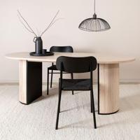 Nohr Deens Ovale Eettafel 'Fionna' 200 x 90cm, kleur Whitewash - thumbnail