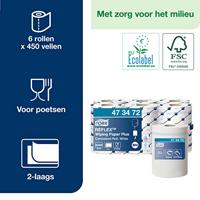 TORK 473472 Reflex™ Schoonmaakdoek 2 lagen - thumbnail