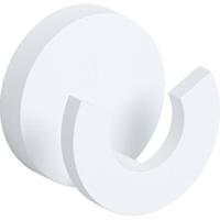 Kledinghaak Clou Flat Dubbele Rond Poedercoating Mat Wit - thumbnail