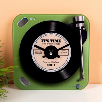 OOTB Wandklok platenspeler glas ø20cm