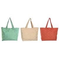 Handtas Dames Home ESPRIT Blauw Groen Beige Koraal 55 x 14 x 35 cm (3 Stuks) - thumbnail