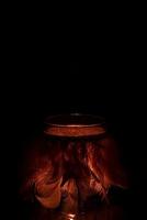 J-Line theelichthouder Veren - glas - lichtroze|transparant - large - thumbnail