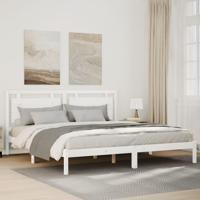 Bedframe extra lang zonder matras massief hout wit 200x210 cm - thumbnail