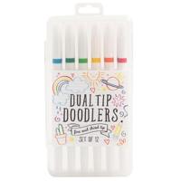 American Crafts • marker set dual tip doodlers chisel fine - thumbnail