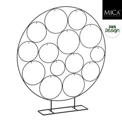 Mica Decorations Decoratie Cirkel 58x10x64 cm Zwart