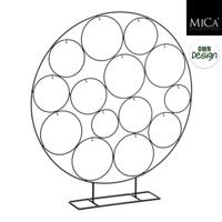 Mica Decorations Decoratie Cirkel 58x10x64 cm Zwart - thumbnail