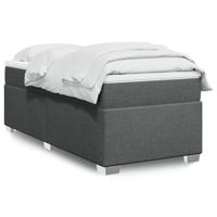 Boxspring met matras stof donkergrijs 90x190 cm - thumbnail