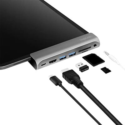 LogiLink UA0385 USB-C dockingstation Geschikt voor merk (dockingstation): Apple USB-C Power Delivery - thumbnail