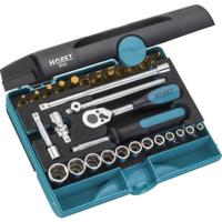 HAZET Dopsleutelset 854 | 1/4 inch (6,3 mm) vierkant hol | Buiten-zeskant-tractieprofiel, Binnen-zeskant-profiel, Kruiskop profiel PH | 30-delig | - thumbnail