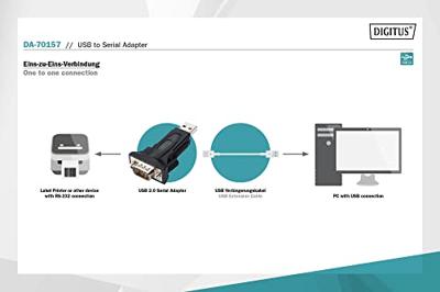 Digitus USB 2.0, Serieel Adapter [1x USB-A 2.0 stekker - 1x RS485-stekker] DA-70157 0.80 m