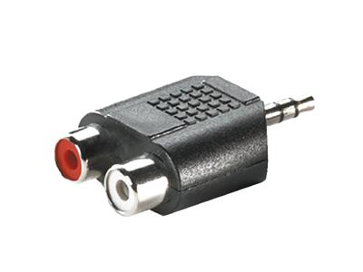 VALUE 3,5 mm (M) -naar-cinch (2x F) adapter