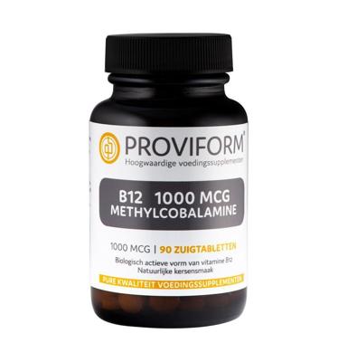Proviform B12 1000mcg Methylcobalamine Zuigtabletten 90st Proviform B12 1000mcg Methylcobalamine Zuigtabletten 90st