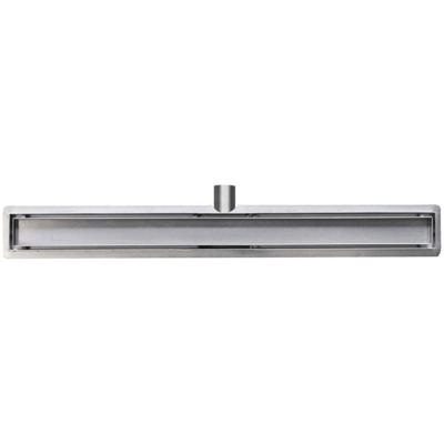 Wiesbaden RVS douchegoot+flens met tegelrooster 50x7