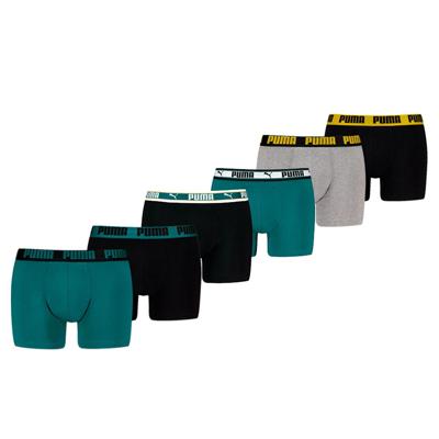 Puma Boxershorts 6-pack Seagreen / Black-XL