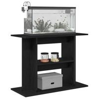 Aquariumstandaard 80x35x60 cm spaanplaat zwart eikenkleurig - thumbnail