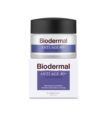 Biodermal Anti Age Nachtcrème 40+ met niacinamide & peptide