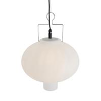 QAZQA Buiten hanglamp wit 35 cm met stekker IP44 - Pion - thumbnail