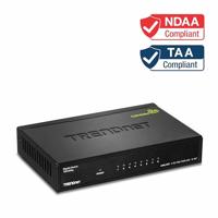 TRENDnet TEG-S82G 8-Port Gigabit GREENnet Switch, Ethernet Splitter, 10/100/1000 Mbps, ventilatorloos, 16 Gbps schakelcapaciteit, metalen behuizing, plug & play,zwart - thumbnail