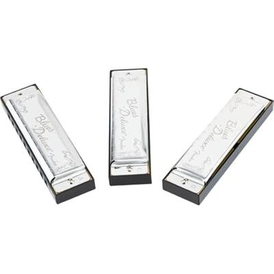 Fender Blues Deluxe Harmonica 3-Pack met opbergetui