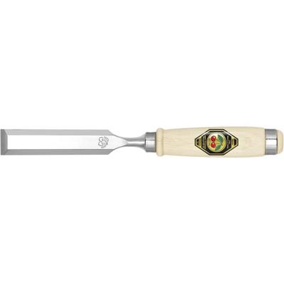 Steekbeitel snedeb. 6mm + 2 stalen klemgereedsch. heft van wit beukenhout Ulm vo