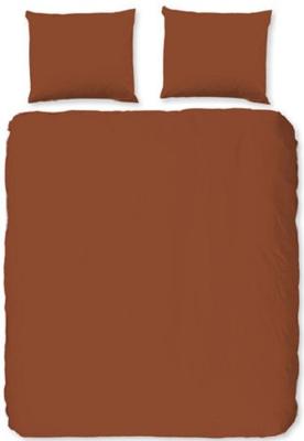 Good Morning Dekbedovertrek "uni dessin" - Terra - (135x200 cm) - Katoen Good Morning Dekbedovertrek "uni dessin" - Terra - (135x200 cm) - Katoen