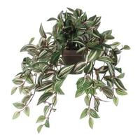 Mica Decorations Tradescantia Kunst Hangplant - H45 x Ø25 cm - Groen - thumbnail