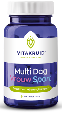 Vitakruid Multi Dag Vrouw Sport 100% Vegan 30