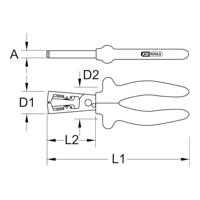 KS Tools 117.1225 1171225 Striptang - thumbnail
