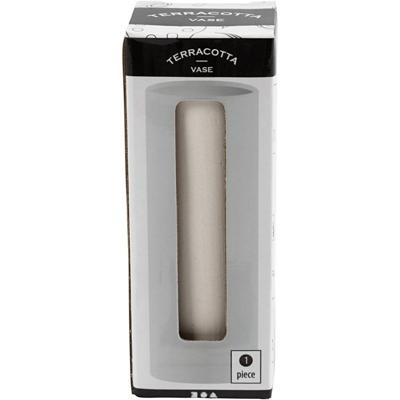 Creativ Company Vaas, h: 11 cm, d 4 cm, wit, 1 stuk Creativ Company Vaas, h: 11 cm, d 4 cm, wit, 1 stuk