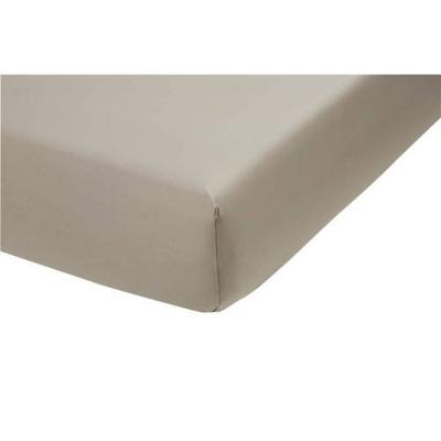 Ambiante katoenen hoeslaken top matras taupe Ambiante katoenen hoeslaken top matras taupe