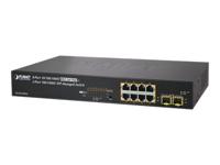 Planet GS-4210-8P2S netwerk-switch Managed Gigabit Ethernet (10/100/1000) Zwart 1U Power over Ethernet (PoE) - thumbnail