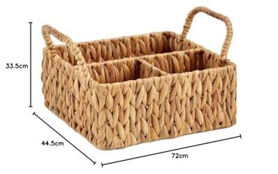 Multi-Functionele Organiser Gift Decor Bruin Metaal Waterhyacint 20,5 x 16 x 31 cm 30,5 x 16 x 20 cm 27,5 x 17 x 20,5 cm (12 Stu