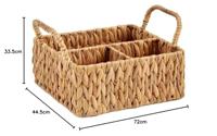Multi-Functionele Organiser Gift Decor Bruin Metaal Waterhyacint 20,5 x 16 x 31 cm 30,5 x 16 x 20 cm 27,5 x 17 x 20,5 cm (12 Stu - thumbnail