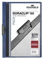 Documenthouder Durable Duraclip 60 Transparant Donkerblauw A4 - thumbnail
