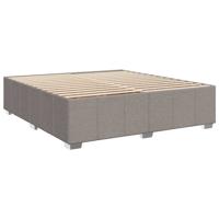 Boxspring met matras stof taupe 200x200 cm - thumbnail